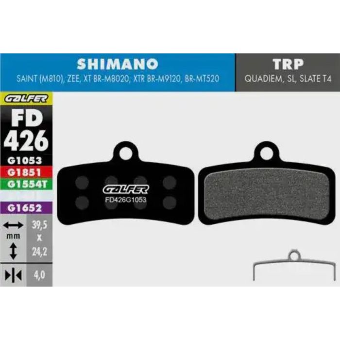 Galfer Standard Bike Disc Brake Pad - Shimano - Saint/Zee / TRP - DHR/Quadiem/Slat