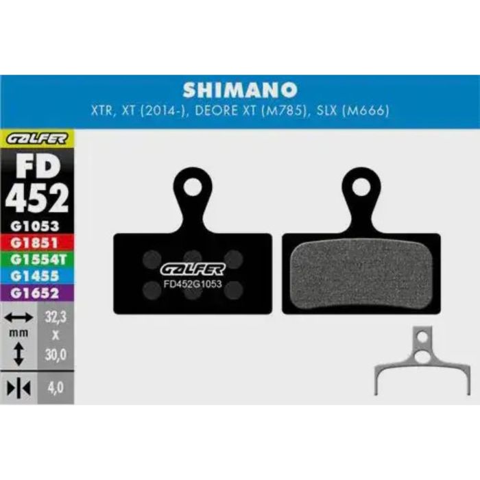 Galfer Standard Bike Disc Brake Pad - Shimano - XTR 2011/Deore XT M785/SLX M666