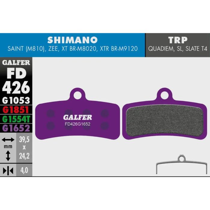 Galfer e-Bike Disc Brake Pad - Shimano - Saint/Zee / TRP - DHR/Quadiem/Slat