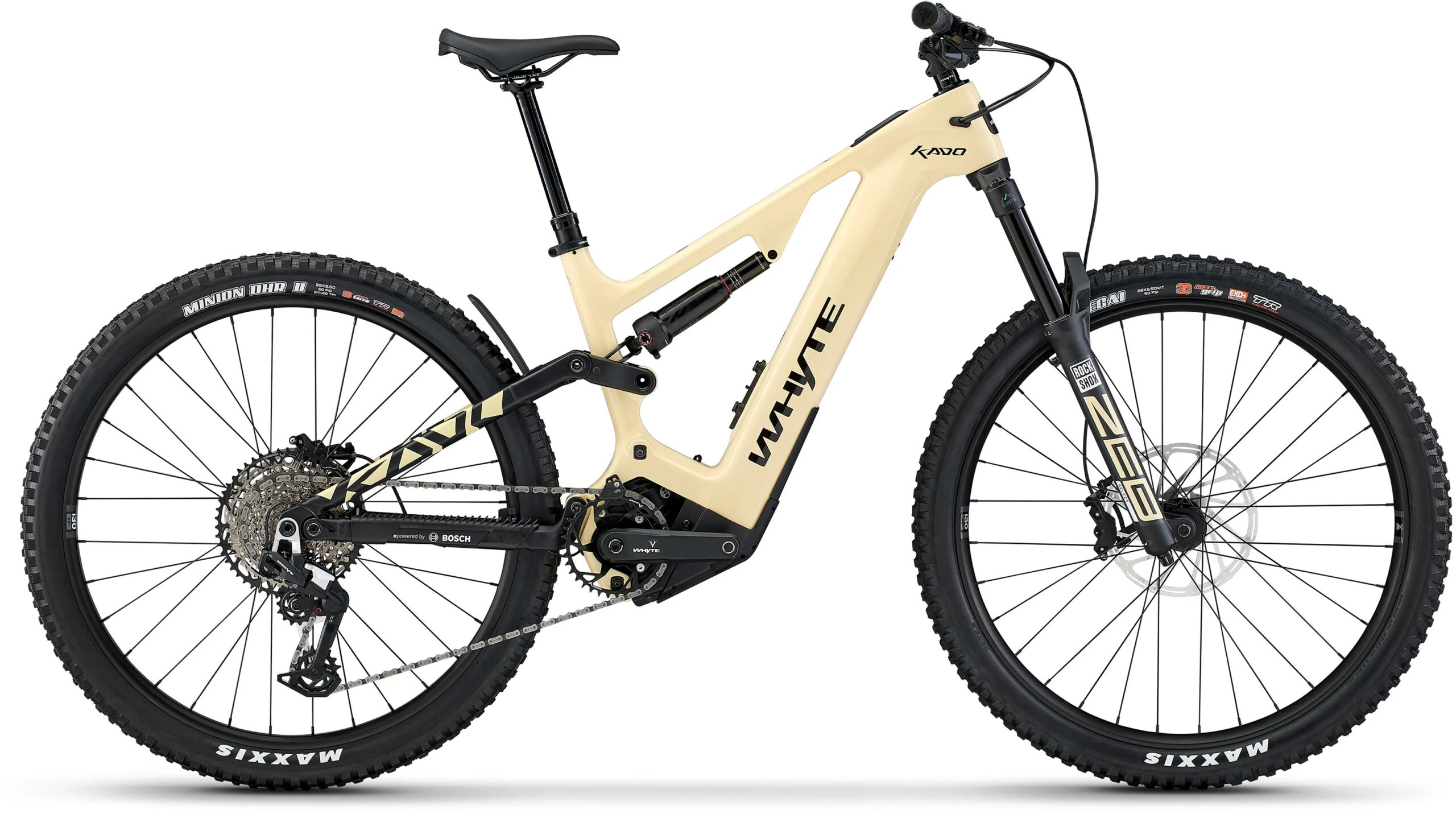 Whyte 2025 Kado RS Full Suspension Electric Mountain Bike MEDIUM Gloss dune tan yellow with matte black
