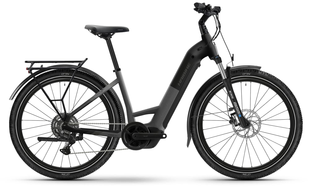Haibike 2026 Trekking 3 Low Step Electric Hybrid Bike L Grey - Cycles UK