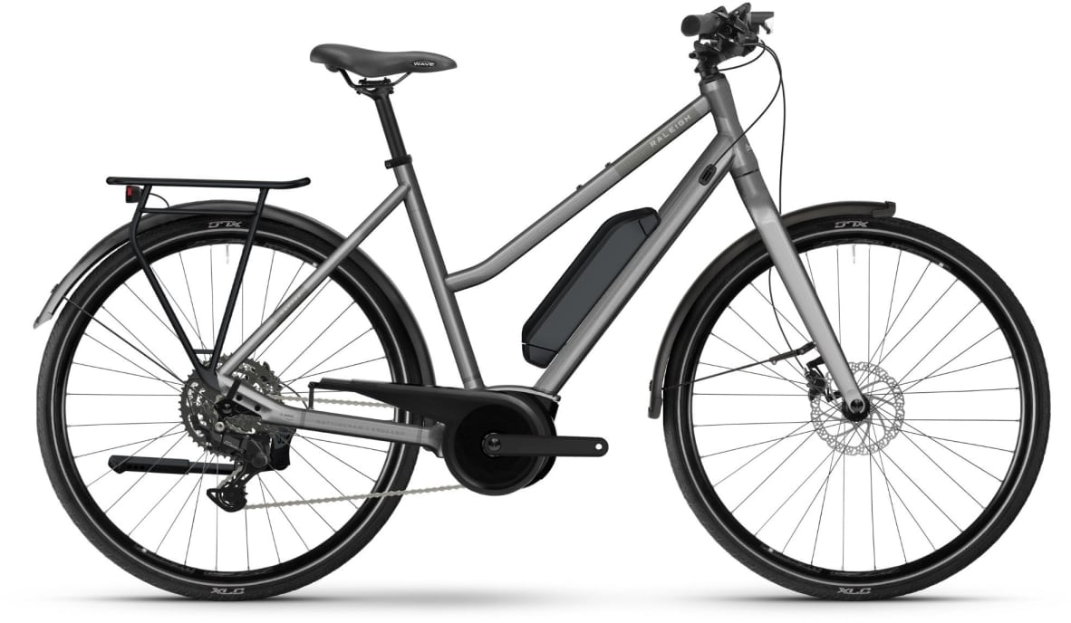 Raleigh 2026 Captus Mid Step Electric Hybrid Bike L Platinum Chrome Gloss - Cycles UK