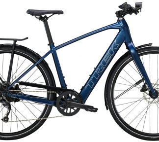 Trek EX-DEMO Fx+ 2 Electric Hybrid Bike Size Large Satin Mulsanne Blue Large Satin Mulsanne Blue - Cycles UK
