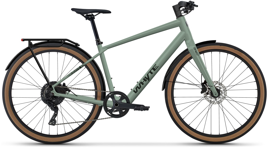 Whyte 2024 RHeO 3 Electric Hybrid Bike EXTRA LARGE Gloss Sage Green - Cycles UK