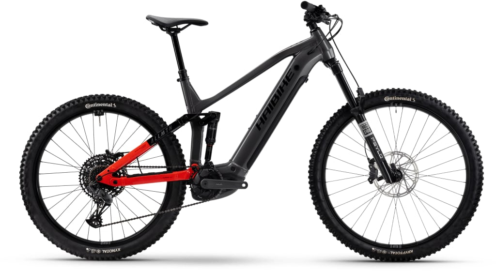 Haibike 2026 ALLMTN 4 Full Suspension Electric Mountain Bike XL Silver - Cycles UK