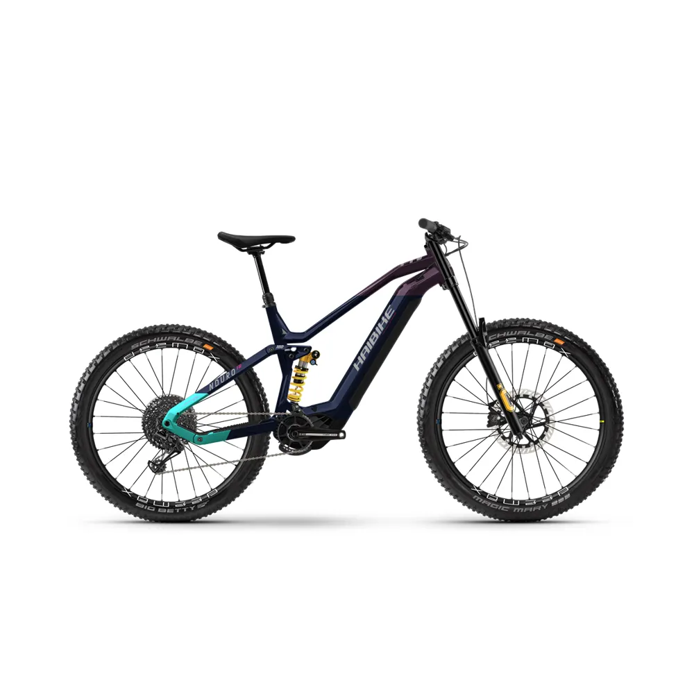 Haibike NDURO 8 Freeride Electric Mountain Bike 2024 Gloss/Navy/Pink/Aqua/Titan