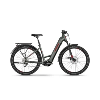 Haibike Trekking 5 Low Electric Bike 2024 Acacia Haze/Met Red