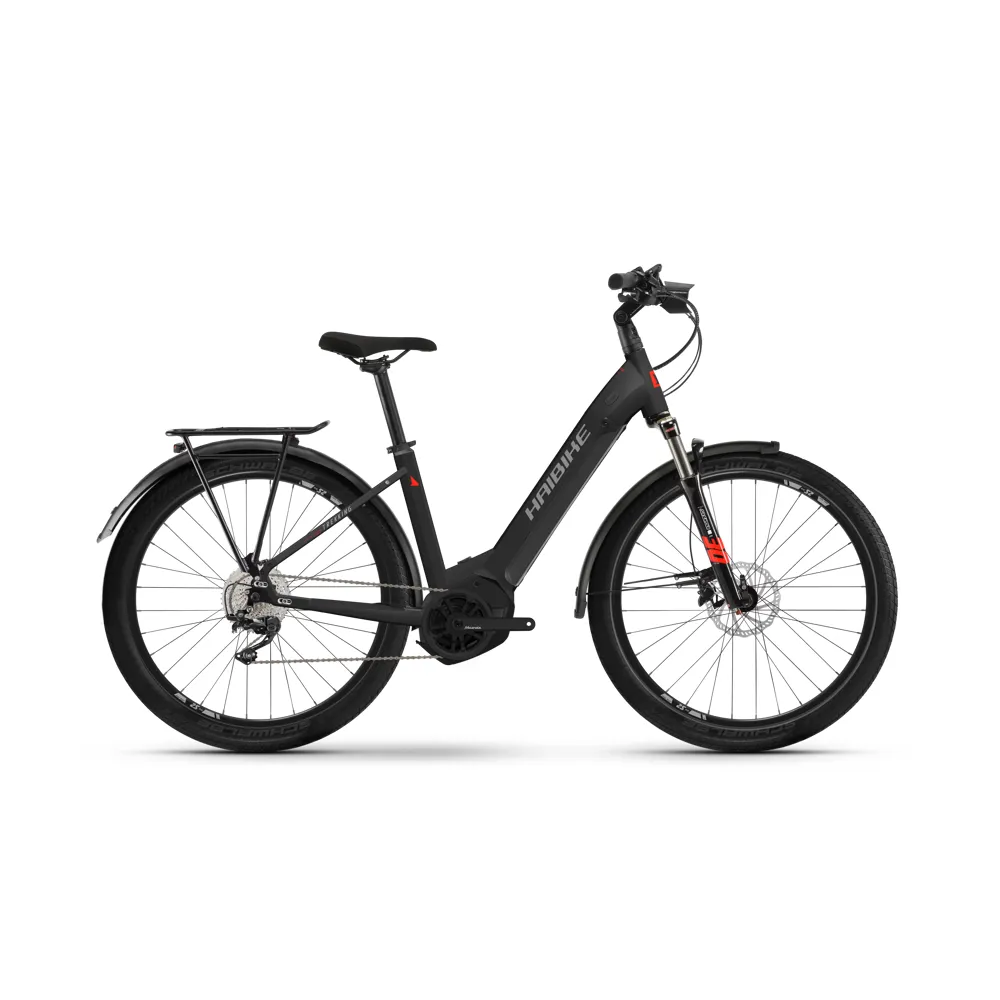 Haibike Trekking 6 Low-Step Electric Bike 2022 Matte/Black/Red