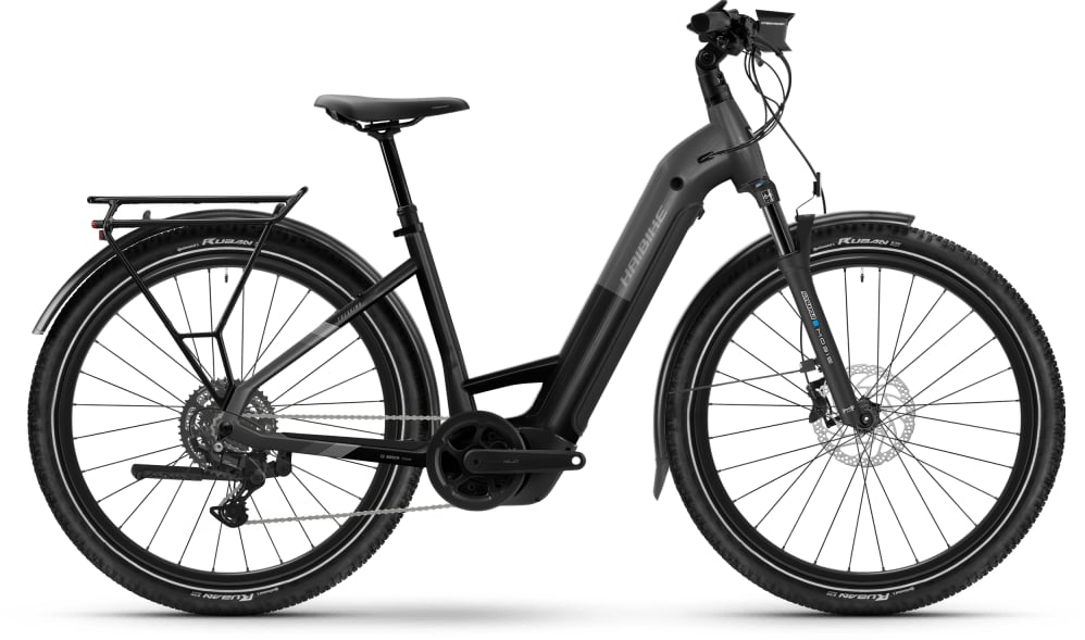 Haibike Trekking 6.5 Low Step Electric Trekking Bike LARGE / 50CM Black - Cycles UK