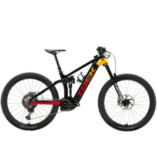 Trek Rail 9.9 XTR Electric Mountain Bike 2022 Black/Marigold/Red Fade